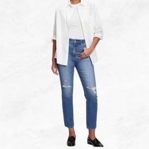 Sky High Rise Vintage Slim Jeans with Washwell